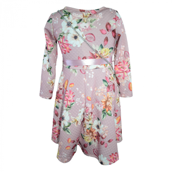 Set rochie eleganta si geanta pentru fete Moda 3575-R, Roz [2]