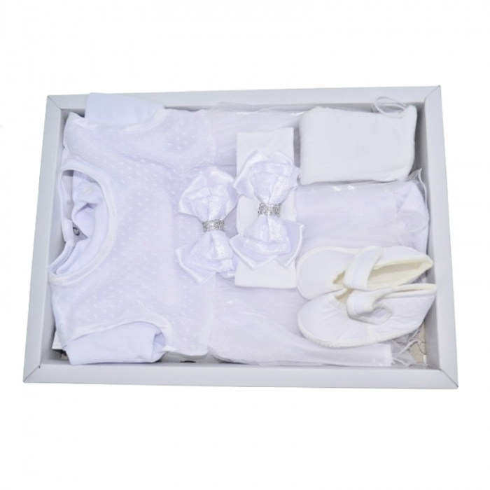 Set rochita 5 piese pentru fete Mini Junior SET-5100A, Alb [2]