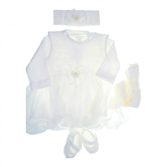 Set rochita 5 piese pentru fete Mini Junior SET-5100C, Crem [1]
