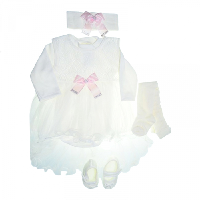 Set rochita 5 piese pentru fete Mini Junior SET-5100CR, Crem [1]