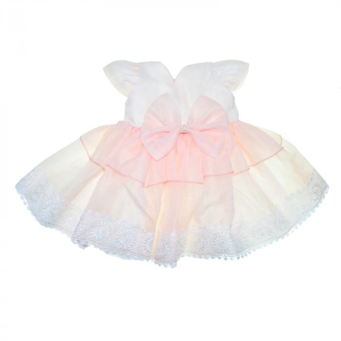 Set rochita pentru botez 3 piese Mini Junior RBTZ-3659, Roz [5]