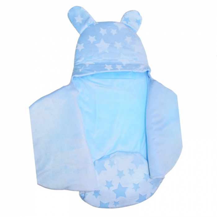 Sistem de infasat reglabil 90 cm pentru bebe Mini Junior SIN-95010A, Albastru [3]