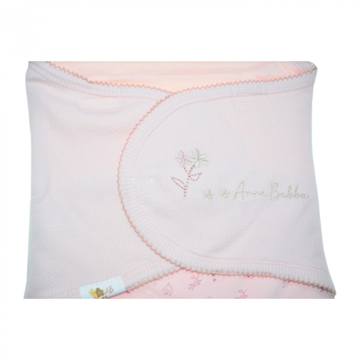 Sistem de infasat reglabil, din bumbac, 62 cm, pentru bebe, Mini Junior 20238R, Roz [2]