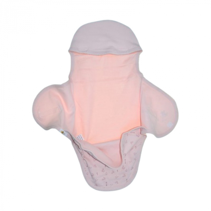Sistem de infasat reglabil, din bumbac, 62 cm, pentru bebe, Mini Junior 20238R, Roz [5]
