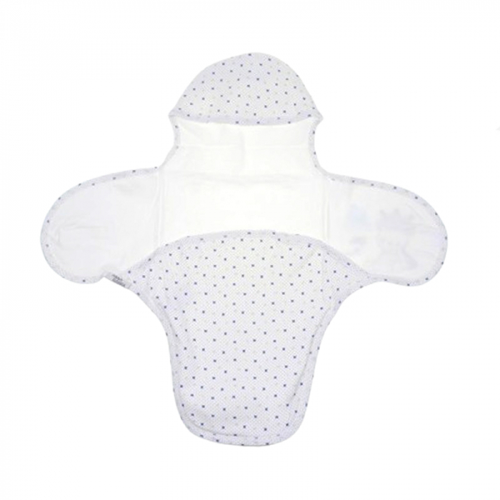 Sistem de infasat reglabil din bumbac 62 cm pentru bebe Mini Junior SIN-2092, Alb [4]