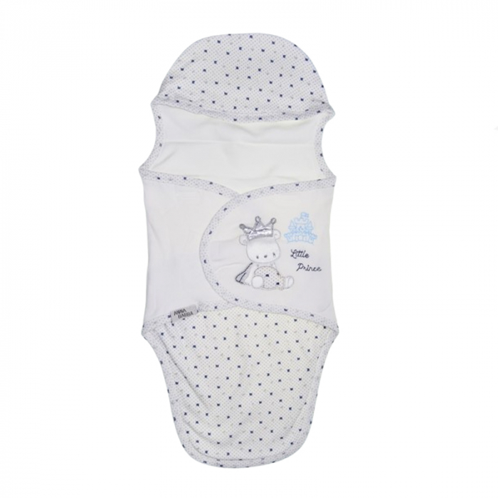 Sistem de infasat reglabil din bumbac 62 cm pentru bebe Mini Junior SIN-2092, Alb [1]