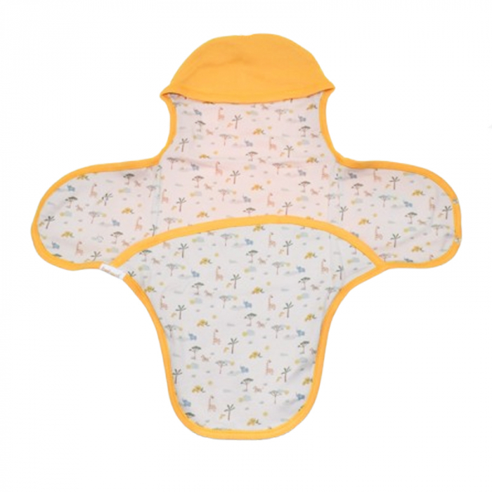 Sistem de infasat reglabil din bumbac 62 cm pentru bebe Mini Junior SIN-4046, Portocaliu [5]