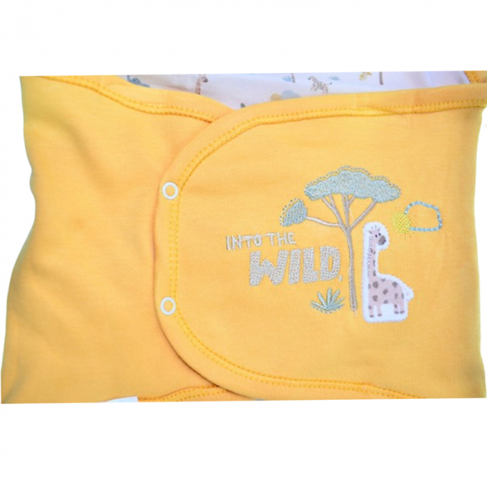 Sistem de infasat reglabil din bumbac 62 cm pentru bebe Mini Junior SIN-4046, Portocaliu [3]