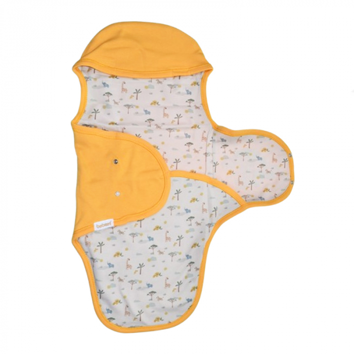 Sistem de infasat reglabil din bumbac 62 cm pentru bebe Mini Junior SIN-4046, Portocaliu [4]