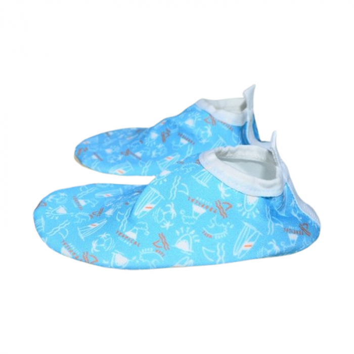 Sosete acvatice antiderapante, pentru plaja si piscina, Mini Junior 15-ALEY, Albastru [3]