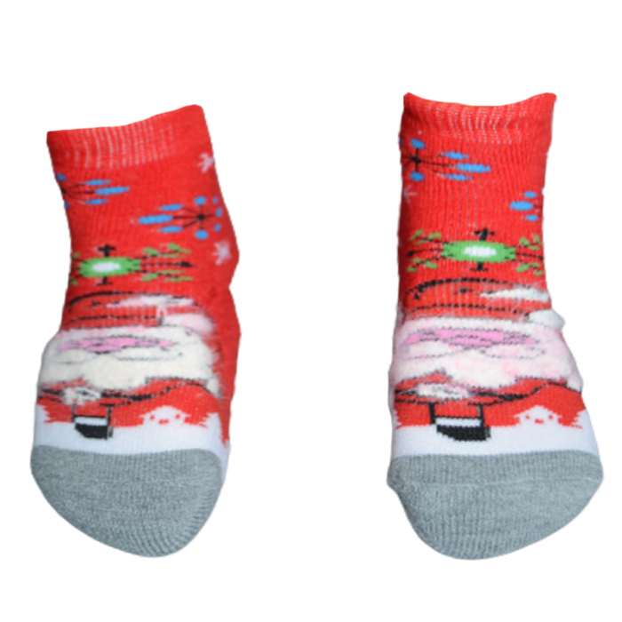 Sosete antiderapante de Craciun pentru copii Mini Junior 586158-R, Rosu [1]