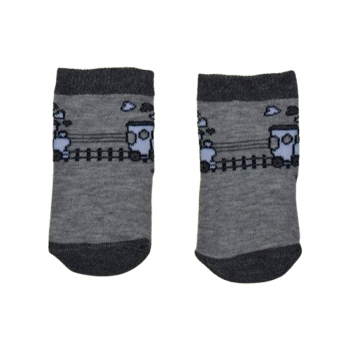 Sosete antiderapante pentru baieti, Mini Junior, SSTMJ-30G, Gri [1]