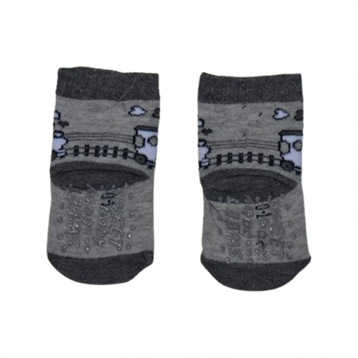 Sosete antiderapante pentru baieti, Mini Junior, SSTMJ-30G, Gri [2]