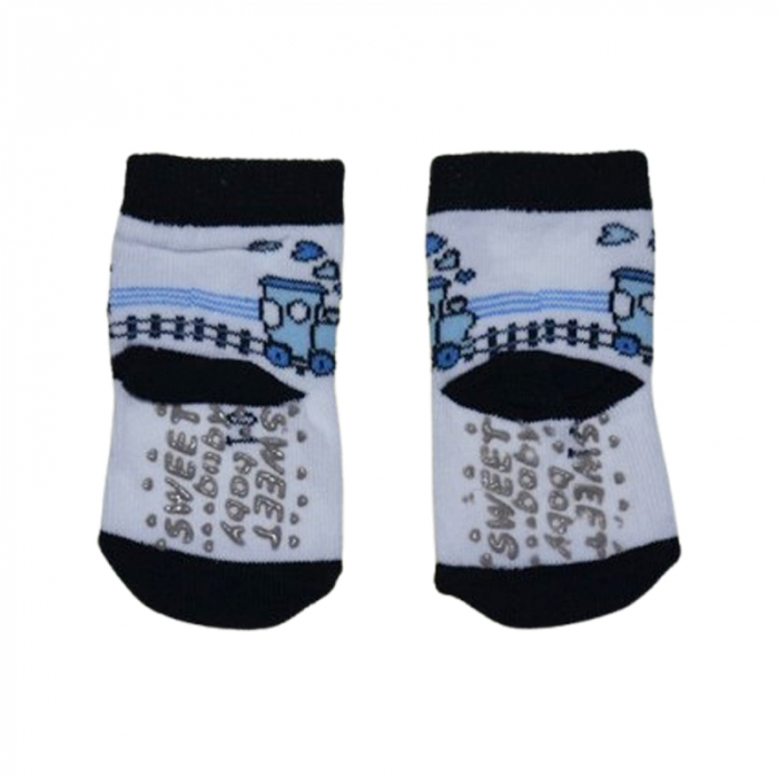 Sosete antiderapante pentru baieti, Mini Junior, SSTMJ-32A, Alb [2]