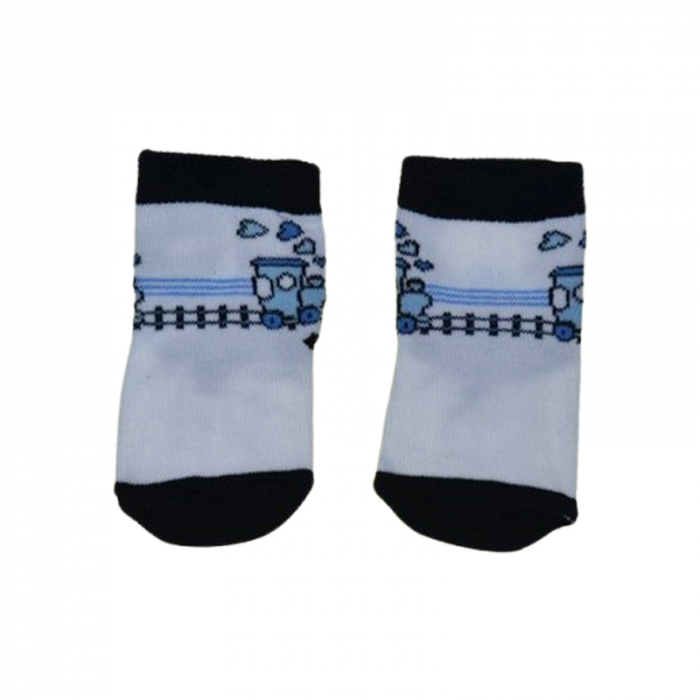 Sosete antiderapante pentru baieti, Mini Junior, SSTMJ-32A, Alb [1]