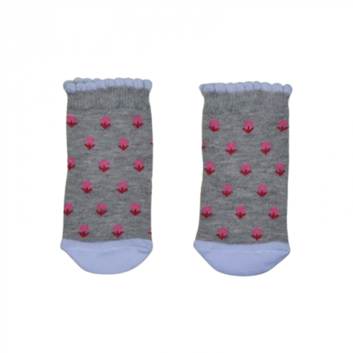 Sosete antiderapante pentru fete, Mini Junior, SSTMJ-27G, Gri [1]