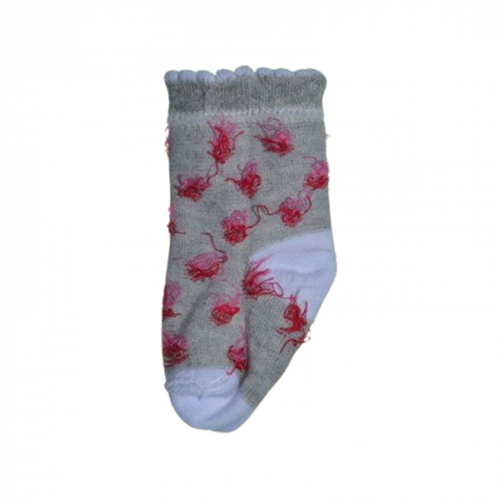 Sosete antiderapante pentru fete, Mini Junior, SSTMJ-27G, Gri [3]