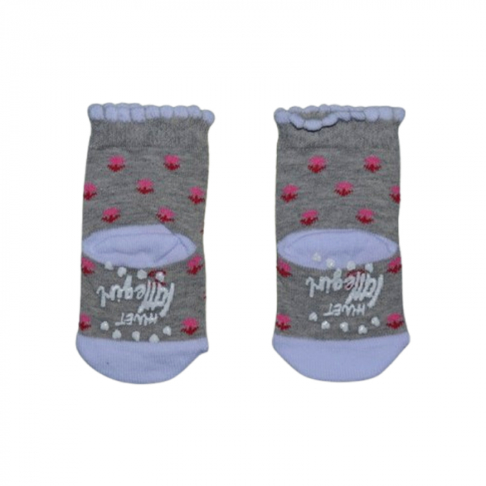 Sosete antiderapante pentru fete, Mini Junior, SSTMJ-27G, Gri [2]
