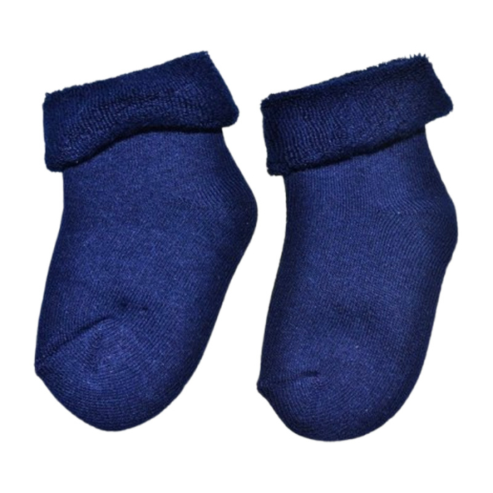 Sosete flausate, din bumbac pentru baieti, Milusie SST0611B-7-8, Bleumarin [1]