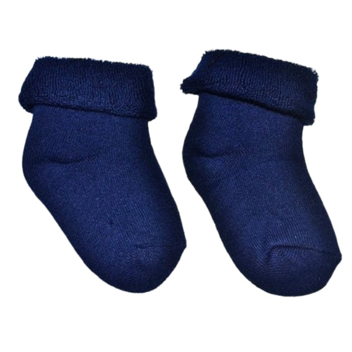 Sosete flausate, din bumbac pentru baieti, Milusie SST0611B-7-8, Bleumarin [2]