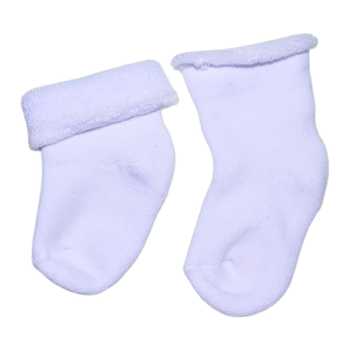 Sosete flausate, din bumbac pentru copii, Milusie SST0611A-7-8, Alb [3]