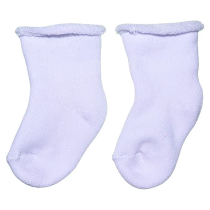 Sosete flausate, din bumbac pentru copii, Milusie SST0611A-7-8, Alb [2]
