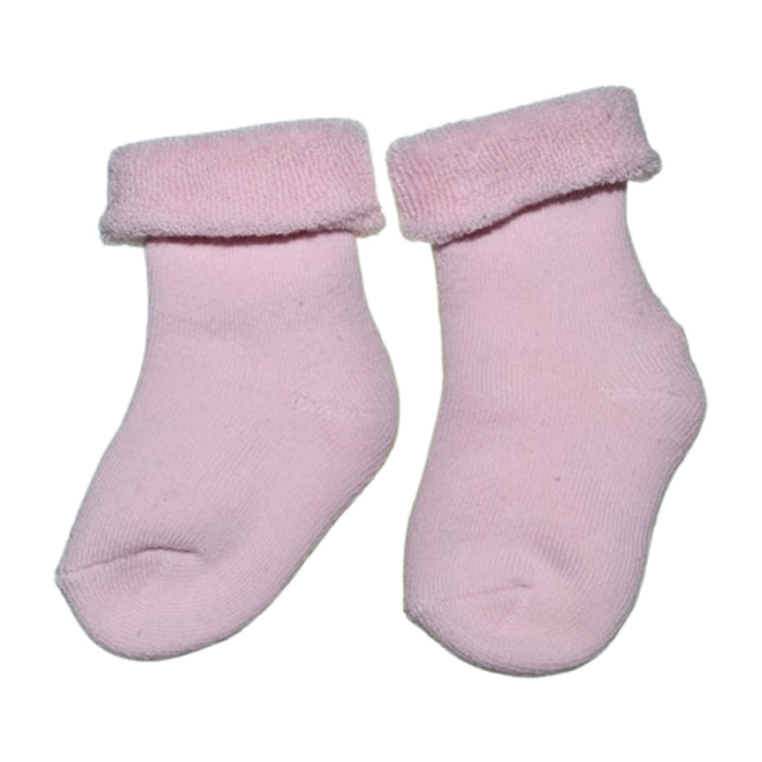 Sosete flausate, din bumbac pentru fete, Milusie SST0611R-7-8, Roz [1]