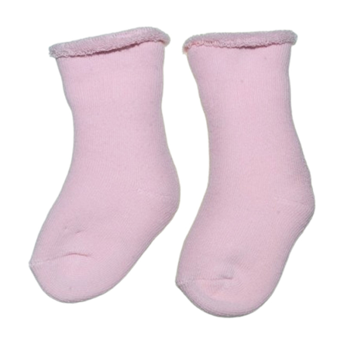 Sosete flausate, din bumbac pentru fete, Milusie SST0611R-7-8, Roz [2]