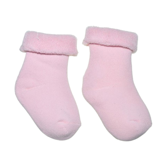 Sosete flausate, din bumbac pentru fete, Milusie SST0611R-7-8, Roz [3]