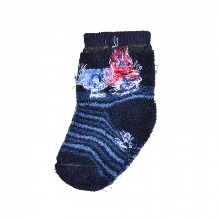 Sosete flausate pentru baieti, Mini Junior, SSTMJ-112A, Bleumarin [3]
