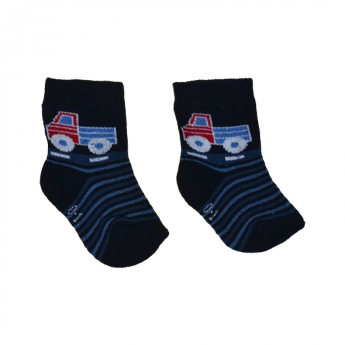 Sosete flausate pentru baieti, Mini Junior, SSTMJ-112A, Bleumarin [2]