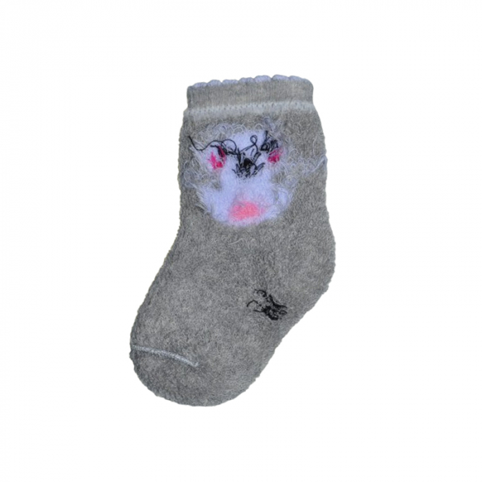 Sosete flausate pentru fete, Mini Junior, SSTMJ-10G, Gri [3]