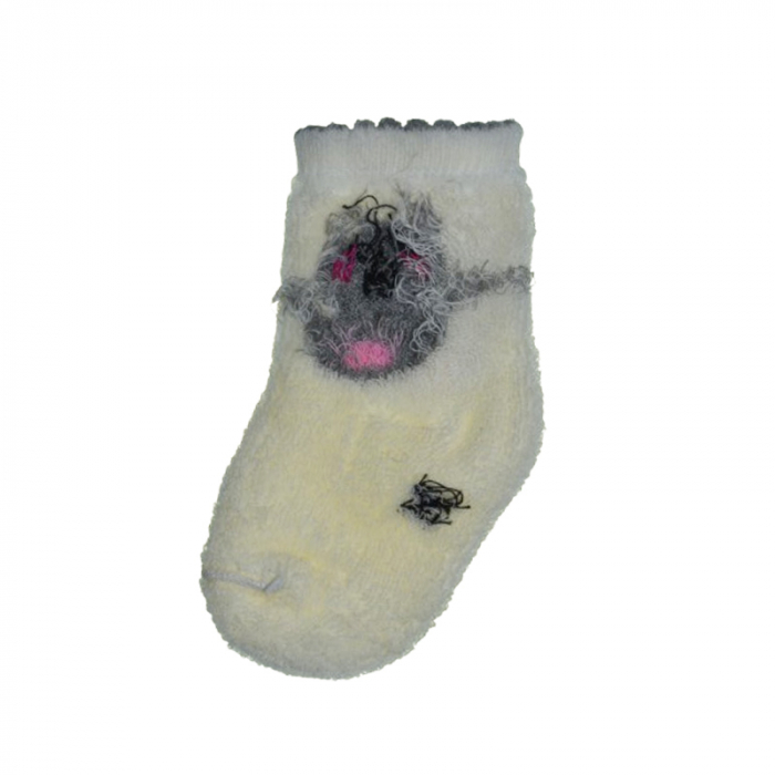Sosete flausate pentru fete, Mini Junior, SSTMJ-11G, Galben [3]