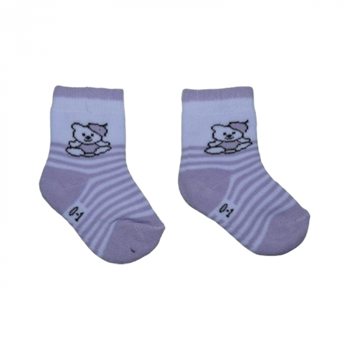 Sosete flausate pentru fete, Mini Junior, SSTMJ-2M, Mov [2]