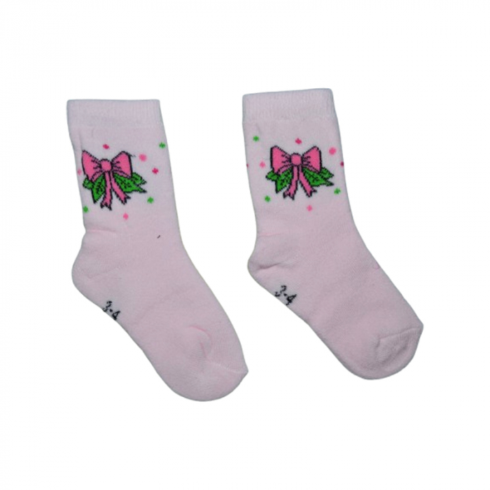 Sosete flausate pentru fete, Mini Junior, SSTMJ-4R, Roz [2]