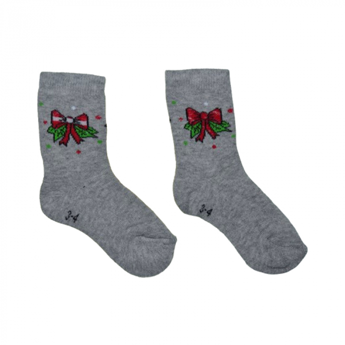 Sosete flausate pentru fete, Mini Junior, SSTMJ-5G, Gri [2]