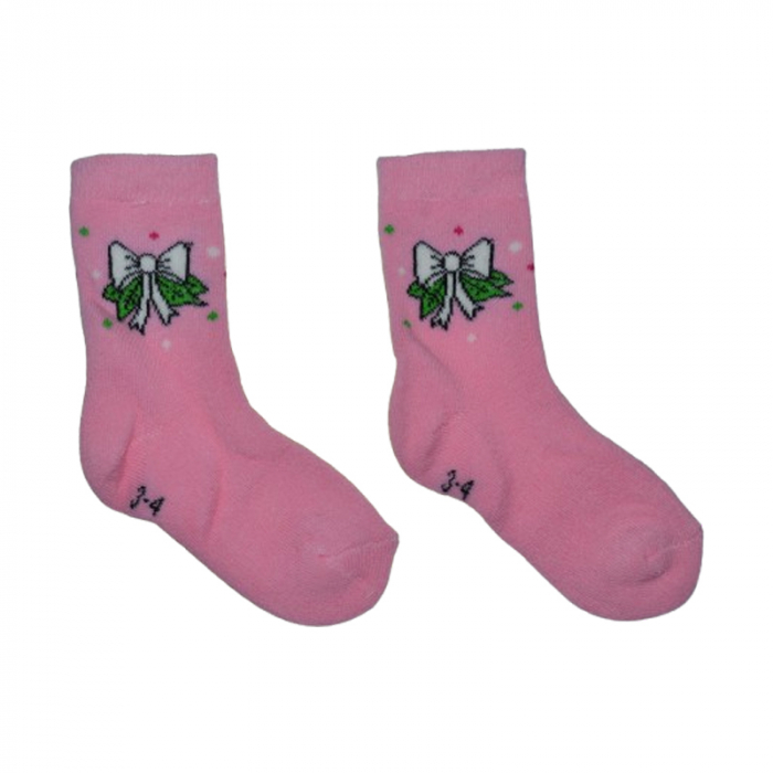 Sosete flausate pentru fete, Mini Junior, SSTMJ-7R, Roz [2]