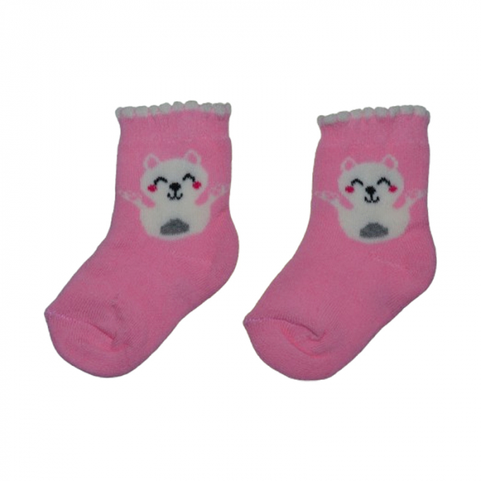 Sosete flausate pentru fete, Mini Junior, SSTMJ-8R, Roz [1]