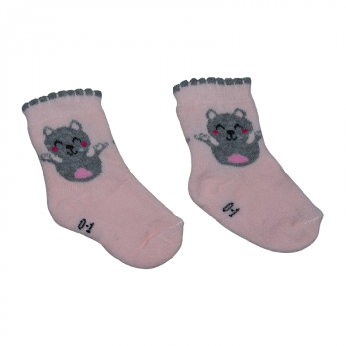 Sosete flausate pentru fete, Mini Junior, SSTMJ-9C, Coral [2]