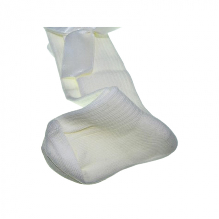 Sosete lungi, cu fundita, pentru fete, Mini Junior, SST2808C, Crem [4]