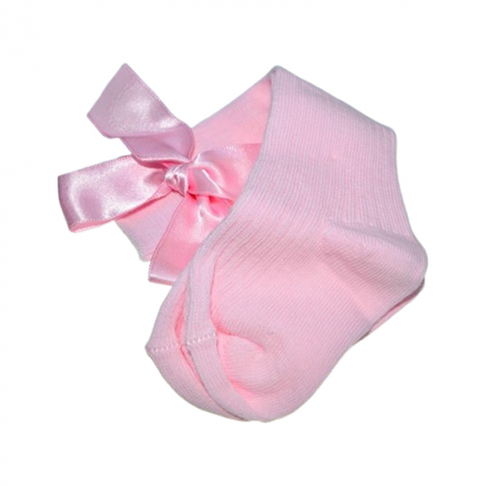 Sosete lungi, cu fundita, pentru fete, Mini Junior, SST2808R, Roz [4]