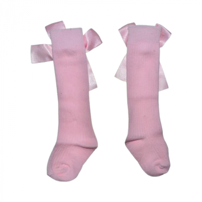 Sosete lungi, cu fundita, pentru fete, Mini Junior, SST2808R, Roz [3]