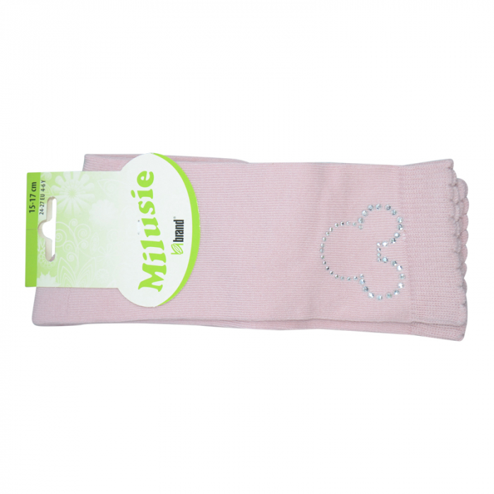 Sosete lungi pentru fete Milusie 5121R-13-14, Roz [3]