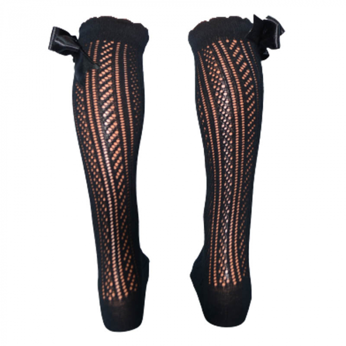 Sosete lungi pentru fete Zual S-240323-N, Negru [3]