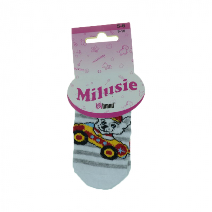 Sosete pentru baieti Milusie 2219-DNGA-5-6-cm, Alb [4]