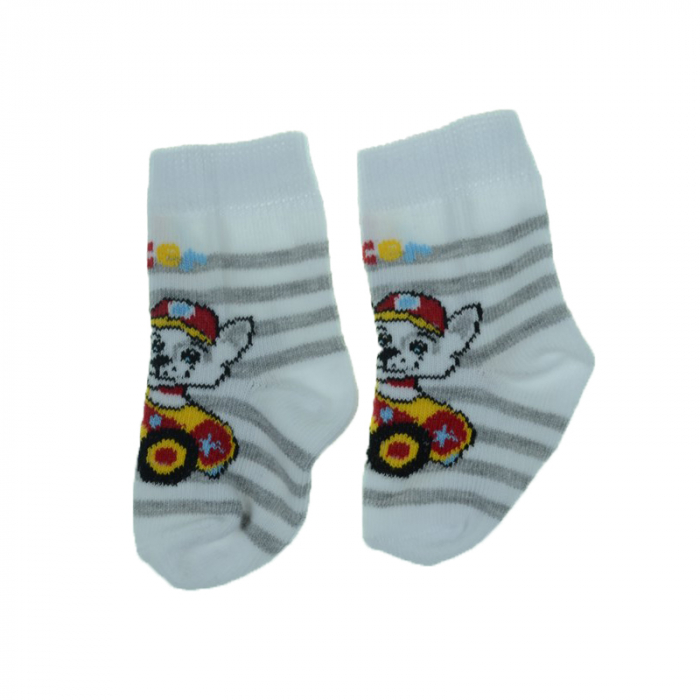 Sosete pentru baieti Milusie 2219-DNGA-5-6-cm, Alb [2]