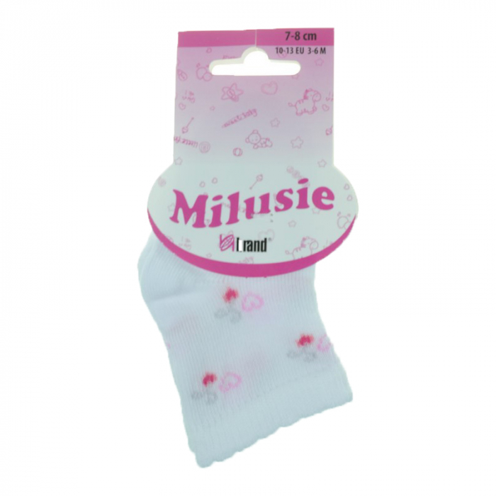 Sosete pentru fete Milusie 2219-CAD-7-8-cm, Alb [3]