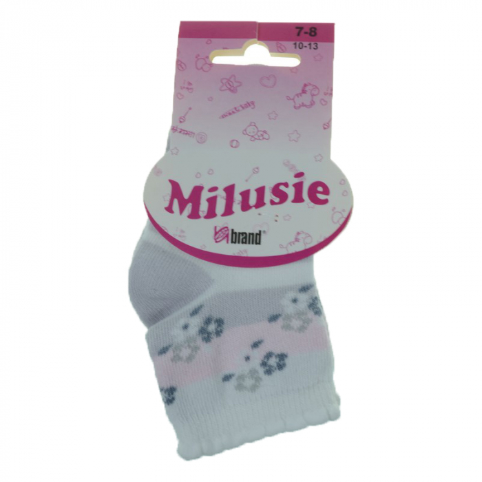 Sosete pentru fete Milusie 2219-CNGR-7-8-cm, Multicolor [4]