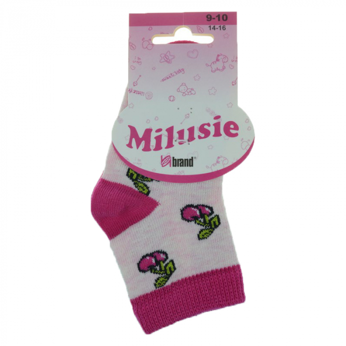 Sosete pentru fete Milusie 2219-CRZD-9-10-cm, Roz [4]