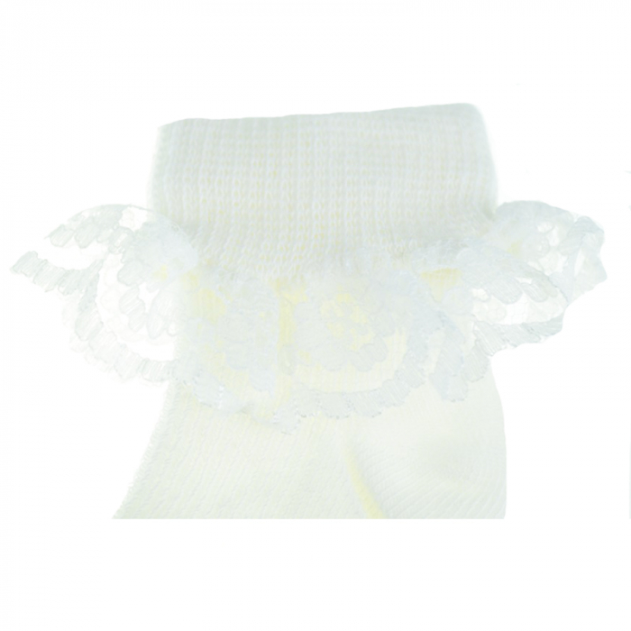 Sosete pentru fete Milusie B 2209 B 2209 KOR-A-5-6-cm, Crem [2]